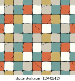 Abstract background or seamless pattern of colorful tiles.