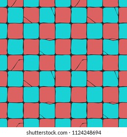 Abstract background or seamless pattern of colorful tiles.