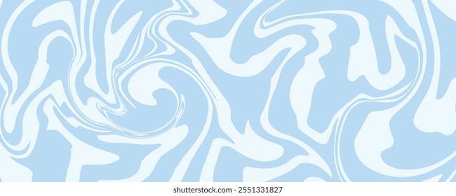 Abstrato plano de fundo sem emenda padrão com ondas coloridas. Ilustração vetorial na moda em estilo psicodélico retrô