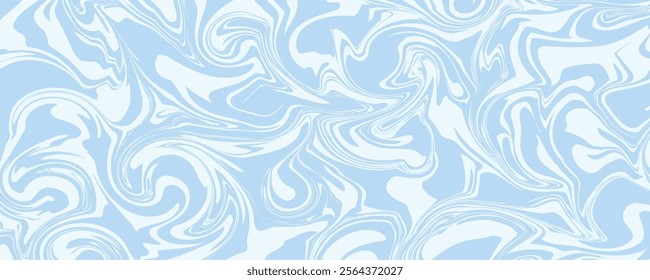 Abstract background seamless pattern with colorful waves. Trendy vector illustration in retro psychedelic style