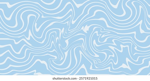 Abstract background seamless pattern with colorful waves. Trendy vector illustration in retro psychedelic style