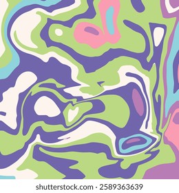 Abstract background with seamless pattern with colorful waves. Vector illustration