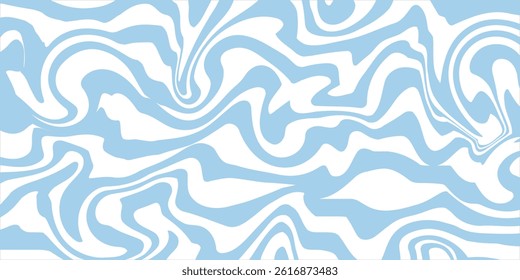 Abstract background seamless pattern with colorful waves. Trendy vector illustration in retro psychedelic style
