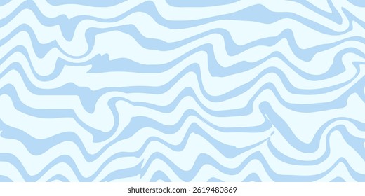 Abstract background seamless pattern with colorful waves. Trendy vector illustration in retro psychedelic style
