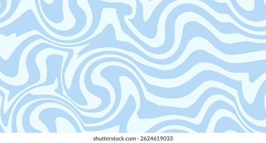 Abstrato plano de fundo sem emenda padrão com ondas coloridas. Ilustração vetorial na moda em estilo psicodélico retrô
