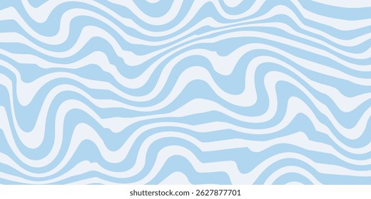 Abstract background seamless pattern with colorful waves. Trendy vector illustration in retro psychedelic style
