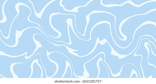 Abstract background seamless pattern with colorful waves. Trendy vector illustration in retro psychedelic style
