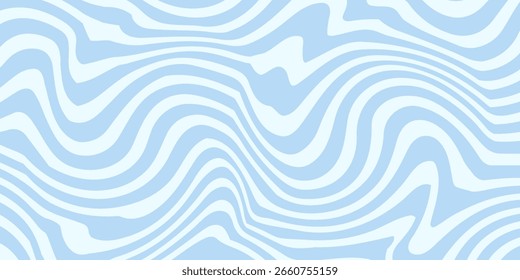 Abstrato plano de fundo sem emenda padrão com ondas coloridas. Ilustração vetorial na moda em estilo psicodélico retrô
