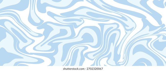 Abstract background seamless pattern with colorful waves. Trendy vector illustration in retro psychedelic style