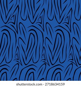 Abstrato plano de fundo sem emenda padrão com ondas coloridas. Ilustração vetorial na moda em estilo psicodélico retrô
