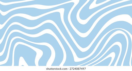 Abstract background seamless pattern with colorful waves. Trendy vector illustration in retro psychedelic style