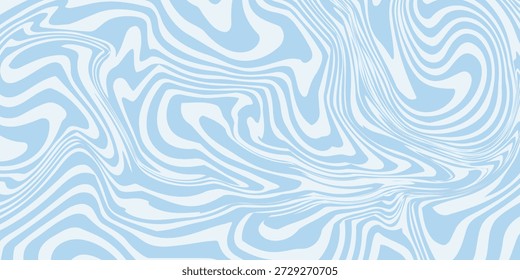 Abstract background seamless pattern with colorful waves. Trendy vector illustration in retro psychedelic style