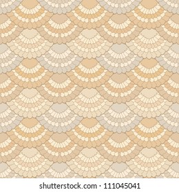 Abstract background; seamless pattern with decorative shells