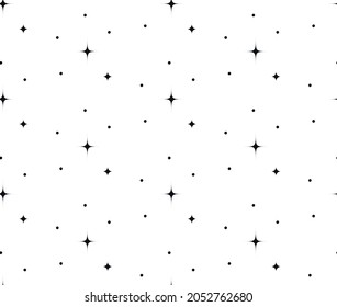 Abstract Background Seamless Pattern with Dots And Stars. Mystic Design, Vector Illustration for wrapping tissue paper.
