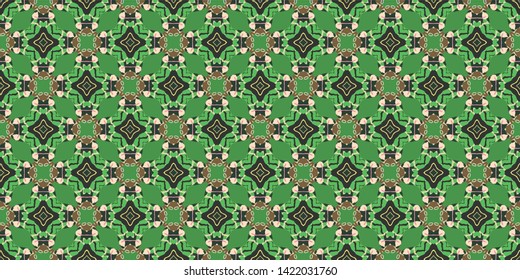 Abstract background seamless pattern in ethnic traditional style. Abstract vintage pattern with decorative pattern oriental style