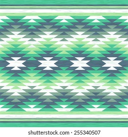 Abstract background. Seamless pattern in folk style. Vector illustration. Antique American Navajo textile.
