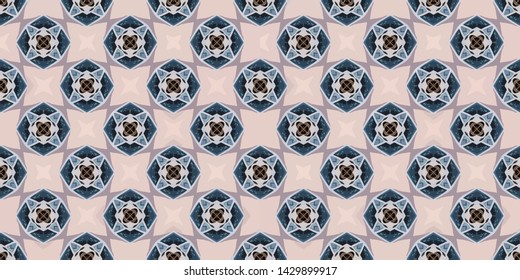 Abstract background seamless pattern in geometric ornamental style. Modern stylish abstract texture