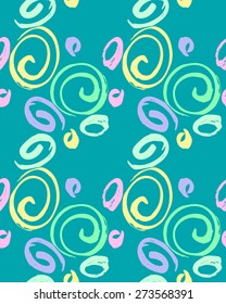 Abstract background seamless pattern with hand drawn elements , vector color illustration