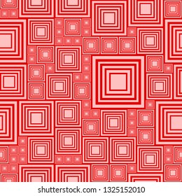 Abstract background or seamless pattern with a lot light and dark red, pink squares. Template vector illustration pcb, electrical circuit or city blocks. Geometric layout different size rectangles.