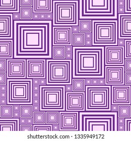 Abstract background or seamless pattern with a lot light and dark purple, violet squares. Template vector illustration pcb, electrical circuit, city blocks. Geometric layout different size rectangles.