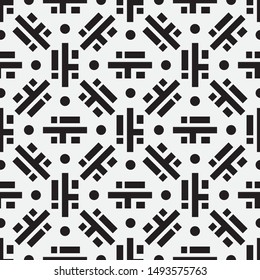 Abstract background seamless pattern modern stylish abstract texture. repeat stylish fabric print design with ethnic ornate design