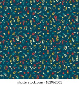 Abstract background seamless pattern with small flowers