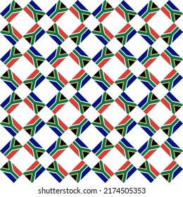 abstract background. seamless pattern of south africa flag. arican national day celebration decoration. vector illustration