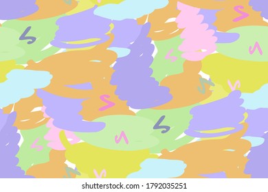Abstract background seamless pattern , vector illustration . Free hand drawings .
