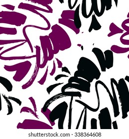 Abstract background seamless pattern , vector illustration . Free hand drawings .