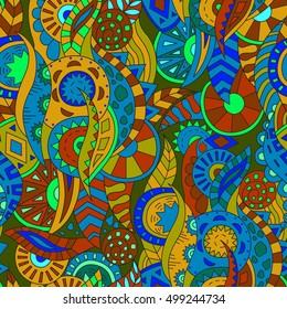 Abstract Background. Seamless Pattern, Vector Ornament for Fabric.