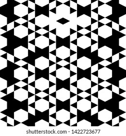 Abstract background. Seamless pattern.Polygons wallpaper. Geometrical backdrop. Hexagons, rhombuses, triangles, figures ornament. Digital paper, textile print, web design. Vector.