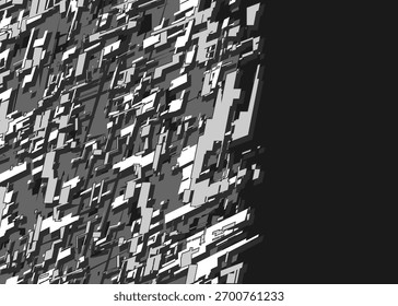 Fundo abstrato com padrão geométrico de pixel sem costura e com alguma área de espaço de cópia