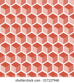 abstract background with seamless red cubes pattern