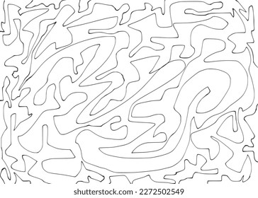 Abstract background with seamless rough wavy lines pattern. Abstract ink streaks pattern
