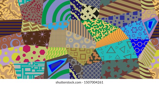 Abstract background. Seamless background. Scattered squares. Squares. Background of the frame. Duplicate elements. Square shapes. Vector graphics