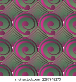 Fondo abstracto con rayas verdes y rojas sin costura