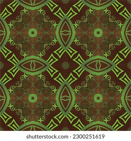 Abstract background with seamless textured green color combined with dark yellow
