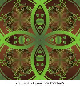 Abstract background with seamless textured green color combined with dark yellow