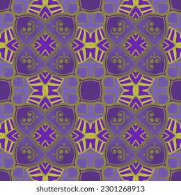 Abstract background with seamless textured purple combined with yellow