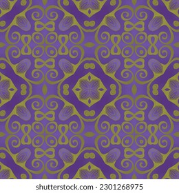 Abstract background with seamless textured purple combined with yellow