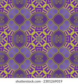 Abstract background with seamless textured purple combined with yellow