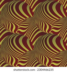 Abstract background with seamless textured striped maroon and golden yellow colors