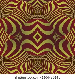 Fondo abstracto con marrón trenzado sin costura y colores dorados amarillos