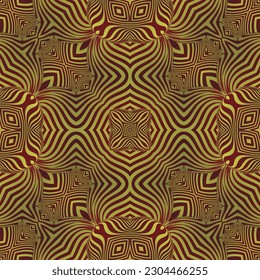 Abstract background with seamless textured striped maroon and golden yellow colors