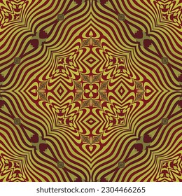 Fondo abstracto con marrón trenzado sin costura y colores dorados amarillos