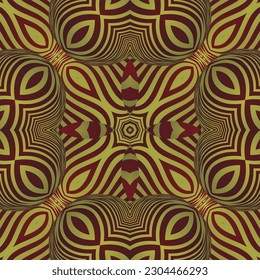 Fondo abstracto con marrón trenzado sin costura y colores dorados amarillos