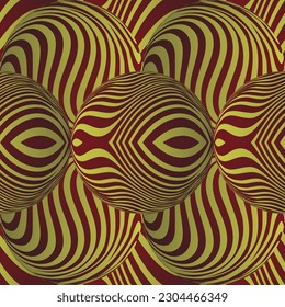 Abstract background with seamless textured striped maroon and golden yellow colors