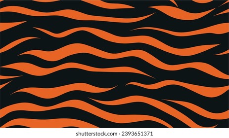 Abstract background. Seamless tiger stripe tile background. Print on paper. Illustration art design. Tiger print, animal print, seamless texture. Seamless pattern vector illustration.