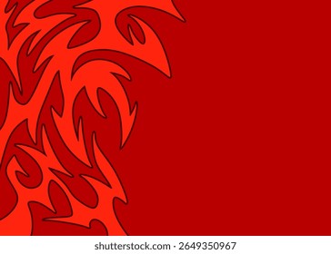 Fundo abstrato com padrão de chama ondulada sem costura e com alguma área de espaço de cópia