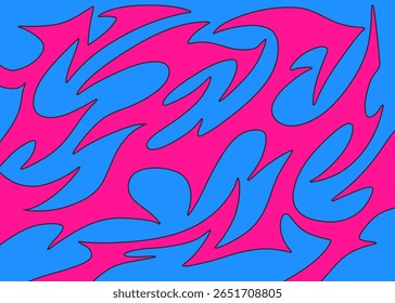 Abstract background with seamless wavy tribal pattern